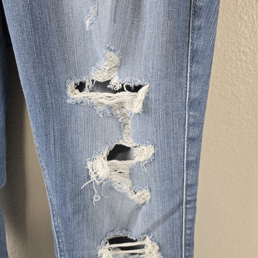 Torrid Medium Blue Straight Leg Jeans with Rips - Picture 14 of 16